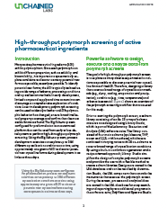 High-throughput polymorph screening of active pharmaceutical ingredients