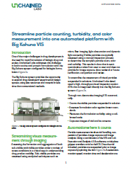 Streamline particle counting, turbidity, and color measurements