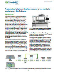 Automated platform buffer screening for multiple proteins on Big Kahuna