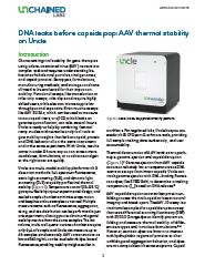 DNA leaks before capsids pop: AAV thermal stability on Uncle