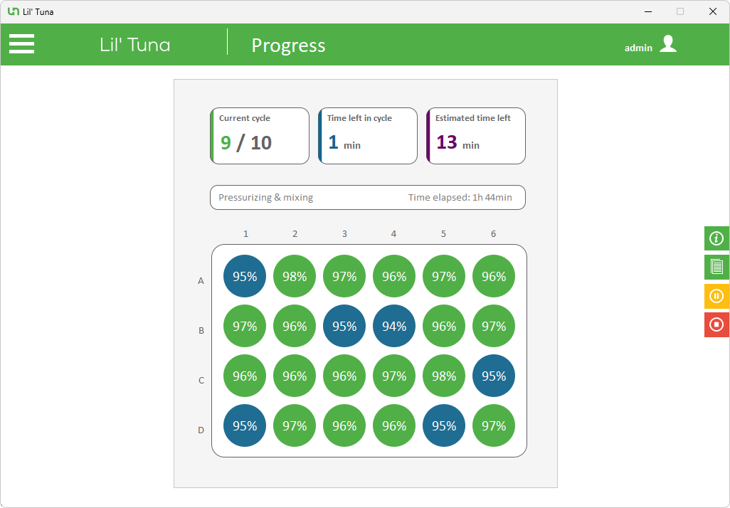 Progress screen